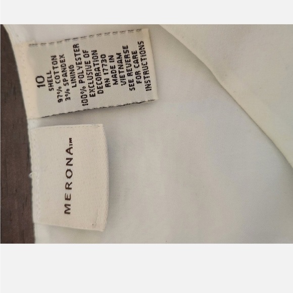 Merona White Midi Dress with Black Floral Design - Picture 8 of 9